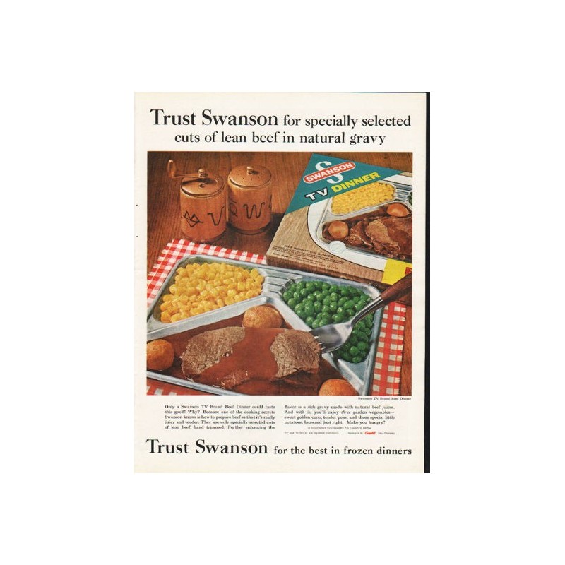 1962 Swanson Tv Dinner Vintage Ad Trust Swanson 9627