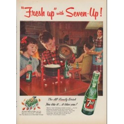 1953 7-Up Ad "Fresh up"
