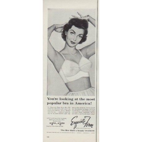Exquisite Form Brassieres, Bras, Full Page Vintage Print Ad