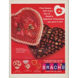 Vintage 1962 BRACHS Print Ad Pure Chocolate Candy Malt Balls Creme Drops