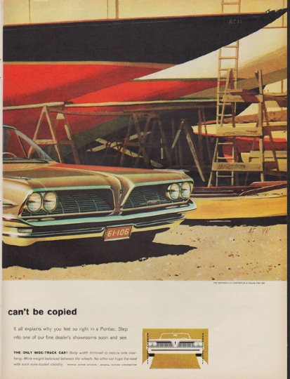 Vintage 1961 Pontiac Bonneville Ad look that cant be copied