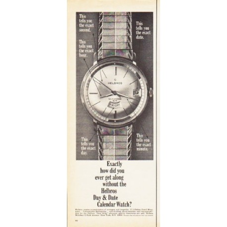 1966 Helbros Watch Vintage Ad 