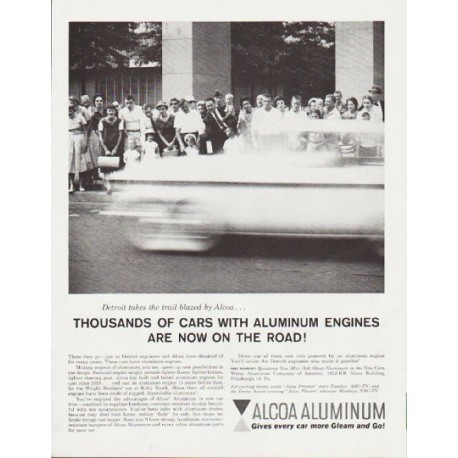 1959 Alcoa Aluminum Ad "Thousands of cars"