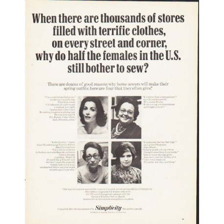 1964 Simplicity Magazine Ad "thousands of stores"