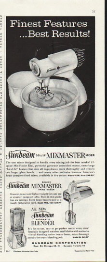 Vintage Sunbeam Mixmaster Demo, Juicer Attachment, Beater Adjustment 