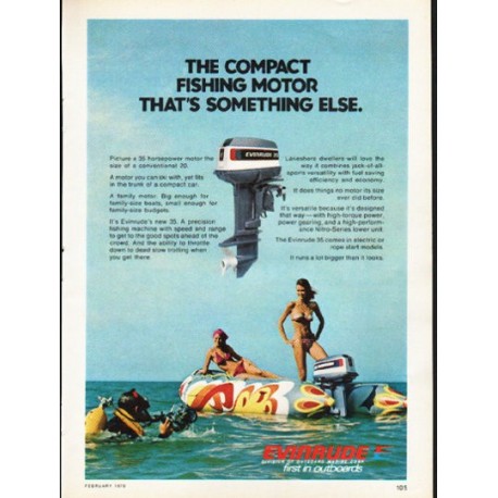 1976 Evinrude Vintage Ad The compact fishing motor