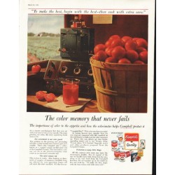 1958 Campbell's Soup Ad "color memory"