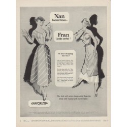 1951 women's Corette slip and bra vintage lingerie fashion ad