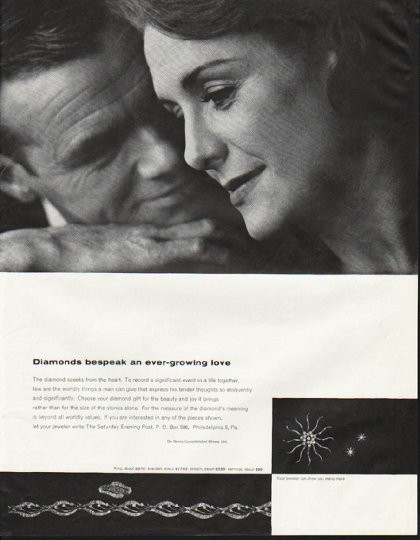 De Beers Diamond is Forever Engagement Ring Vintage 1993 Print Ad