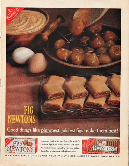 1961 Fig Newtons Vintage Ad "Good things"