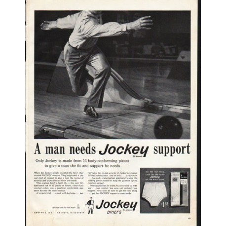 1961 Jockey Men Briefs Underwear Fashion Clothing Fence Vintage