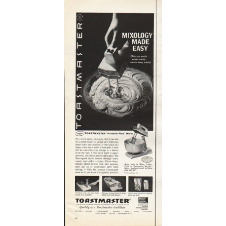 TOASTMASTER Appliances Retro Kitchen 1960 Ad