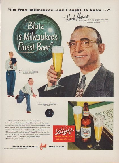 1949 Blatz Beer Ad Blatz is Milwaukee's Finest Beer