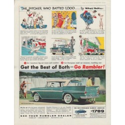 1958 Rambler Rebel V-8 Ad "Get the Best of Both -- Go Rambler!"