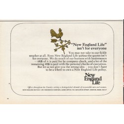 1967 New England Life Insurance Ad "New England Life"